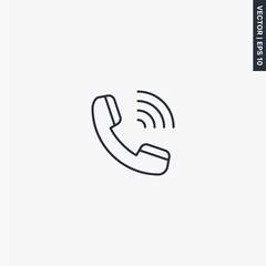 Phone conversation icon, linear style sign for mobile concept and web design