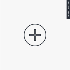 Fototapeta premium Plus icon, linear style sign for mobile concept and web design