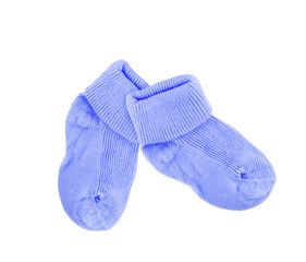Baby sock on a white background