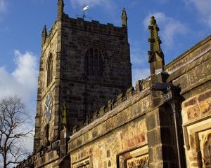 The tower of mediaeval Holy Trinity Church in Skipton has twice been struck by lightning