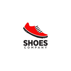 Man shoes logo design vector template