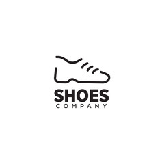 Man shoes logo design vector template