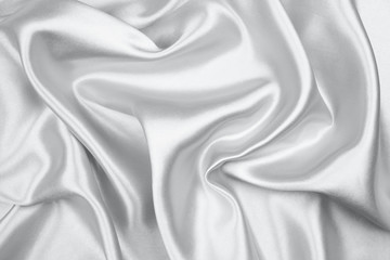 Silver silk texture luxurious satin for abstract background