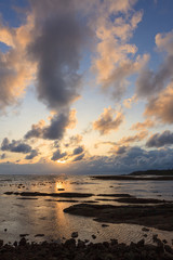 Rocky beach landscape at tip of Borneo