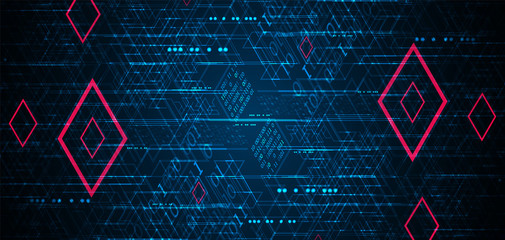 Vector illustration. Digital technology and engineering background.