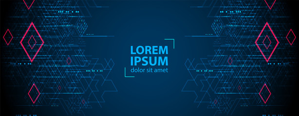 Vector illustration. Digital technology and engineering background.