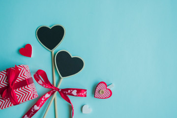 Valentines Day background. Heart with tag