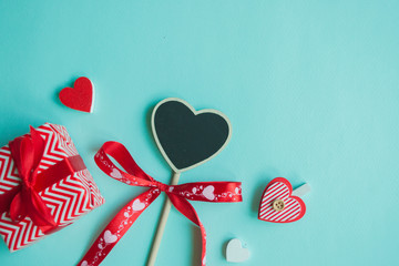 Valentines Day background. Heart with tag