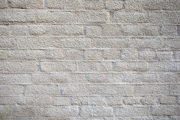 White brick wall. Decorative plaster, interior or exterior