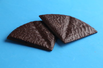 chocolate cookies fan shaped colorful background