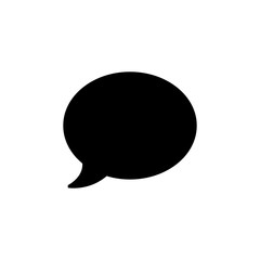 Speech bubble flat vector icon isolated on white background