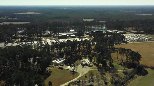 Aerial video Smithfield NC USA