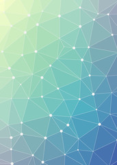 Abstract Low Polygon gradient Generative Art background illustration