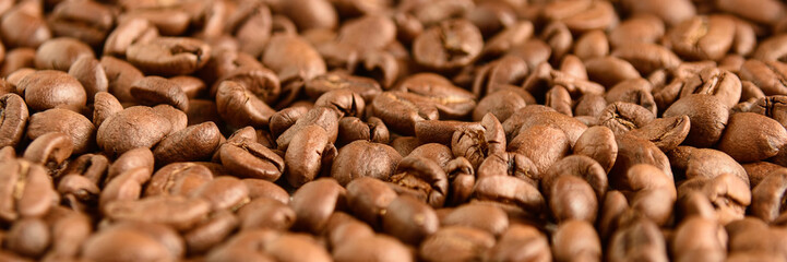 Natural roasted coffee beans. Indignant for tonic. Coffee industry