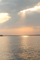 Naklejka premium sunset on sea