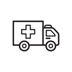 ambulance icon collection, trendy style