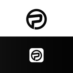 Letter P logo icon design template elements