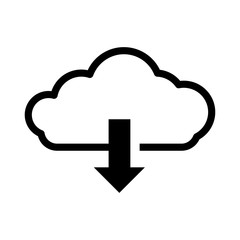 Download from virtual cloud icon 