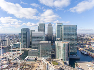 Fototapeta na wymiar Aerial view for the London's Business District