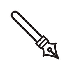 Fountain pen icon in trendy outline style design. Vector graphic illustration. Pen icon for website design, logo, and ui. Editable vector stroke. EPS 10.
