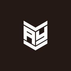 Logo alphabet monogram with emblem style