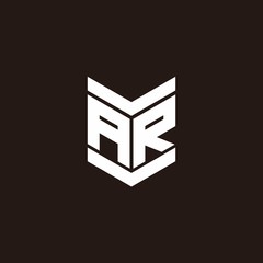 Logo alphabet monogram with emblem style