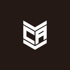 Logo alphabet monogram with emblem style