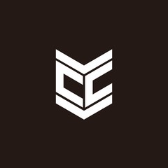 Logo alphabet monogram with emblem style