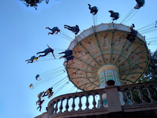 Flying chairs in Barcelona