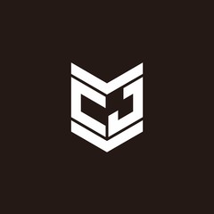 Logo alphabet monogram with emblem style