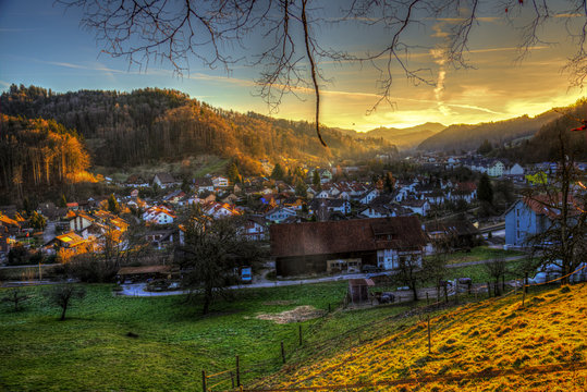 sunrise in Bauma, Switzerland