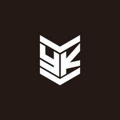 Logo alphabet monogram with emblem style