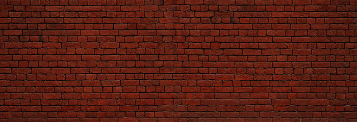 Fototapeta na wymiar Old Red And Brown Brick Wall. Fragment Of Brick Wall Of Old Building Closeup. Web Banner And Panoramic.
