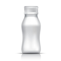 Blank plastic bottle isolated on white background : Vector Illustration