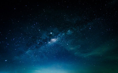 Milky way galaxy with stars and space in the universe background at thailand