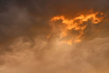 dramatic sky with clouds