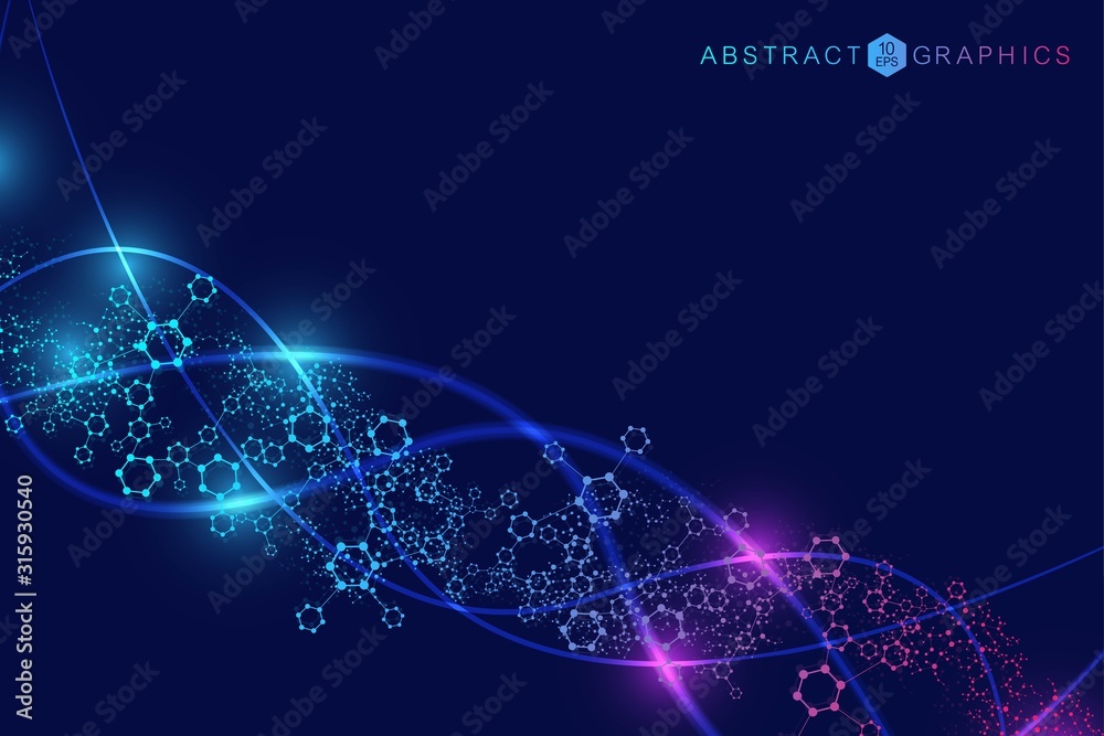 Wall mural big data visualization background. modern futuristic virtual abstract background. science network pa