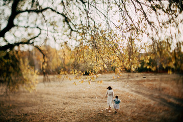 Fototapeta premium Family lifestyle outdoors autumn