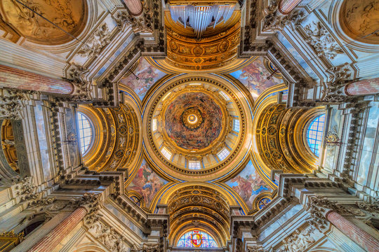 ROME, ITALY - NOVEMBER 3, 2015: .Sant Agnese in Agone basilica, Rome, Italy.