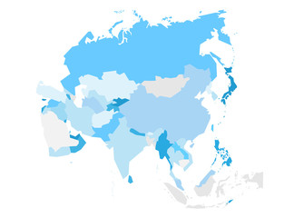 Fototapeta na wymiar Mappa dell'Asia - illustrazione vettoriale