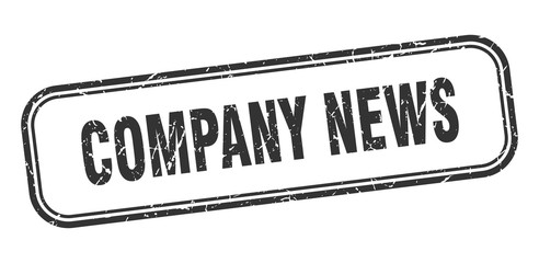 company news stamp. company news square grunge black sign