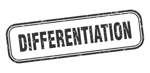 differentiation stamp. differentiation square grunge black sign