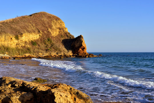 beach in sciacca (timpi russi) sicily italy