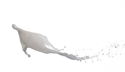 splash of milk on a white background