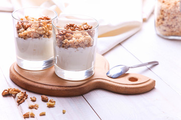 parfait dessert with nuts