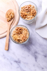 dessert parfait with nuts