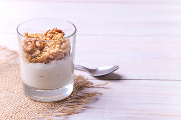 dessert parfait with nuts