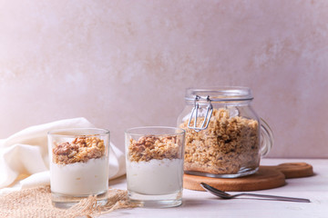 dessert parfait with nuts