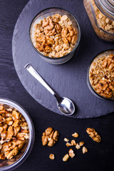 dessert parfait with nuts