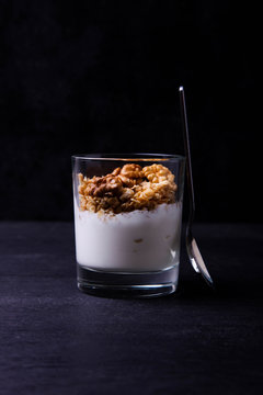 dessert parfait with nuts